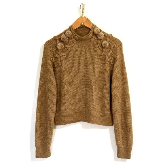 NWOT Ulla Johnson Alpaca-Blend Embroidered Long-Sleeve Reina Pullover Sweater - Picture 2 of 6